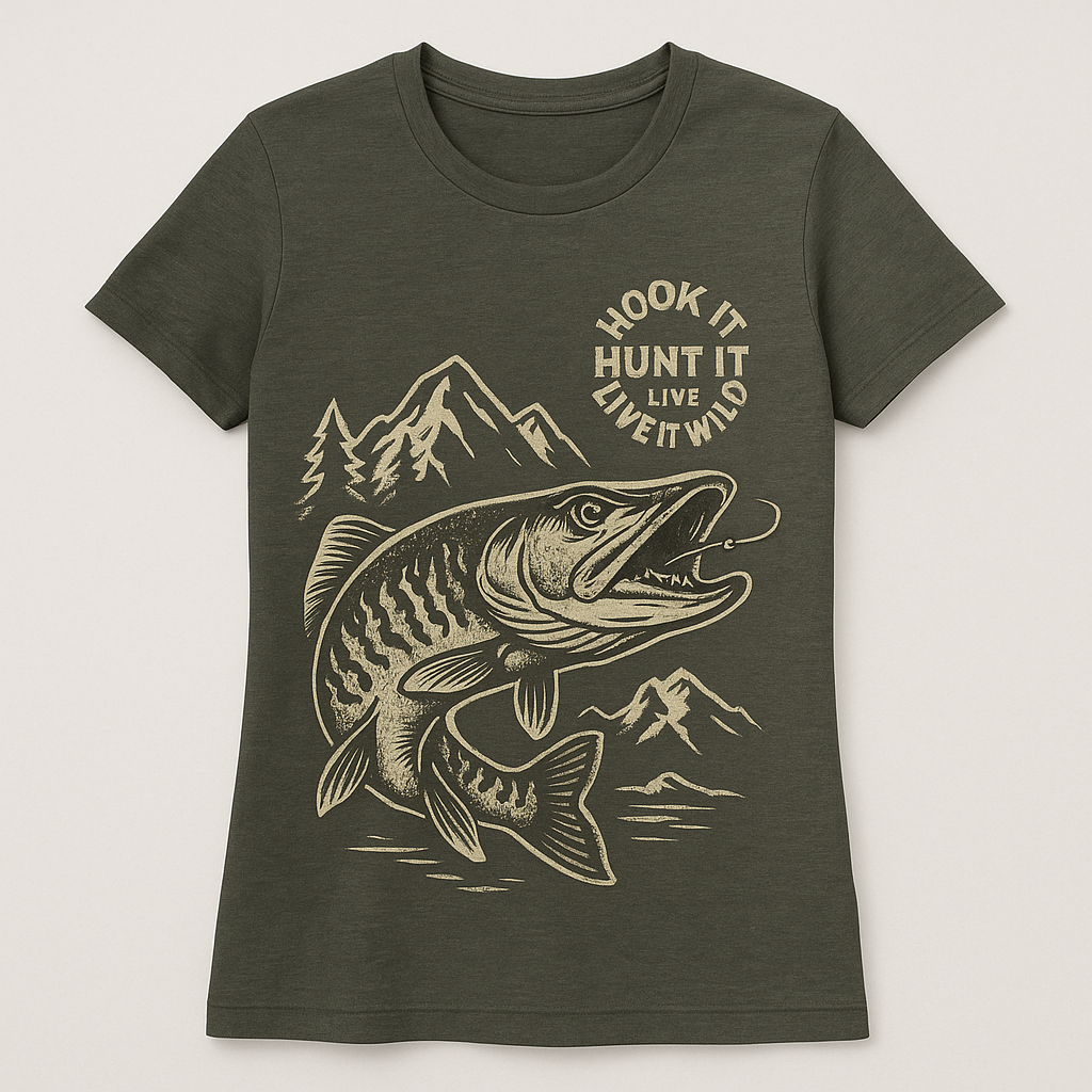 Wildhook women’s musky tee -Free shipping